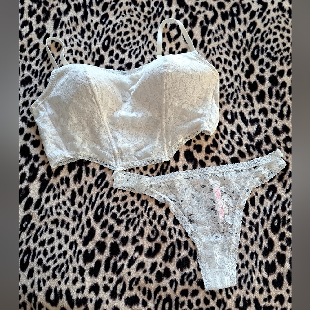 PINK Lingerie Set (M) New